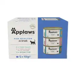 Zooplus 12x156g Applaws Mix Vis in Bouillon Kattenvoer nat aanbieding