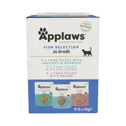 Zooplus 12x70g Vismix (3 soorten) Applaws natvoer voor katten aanbieding