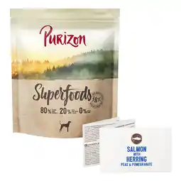 Zooplus Purizon Superfoods zalm met haring, doperwten en granaatappel Dubbelpak: 4 x 1 kg aanbieding