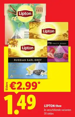 Lidl Lipton thee aanbieding