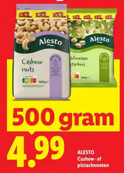 Lidl Alesto Cashew- of pistachenoten aanbieding