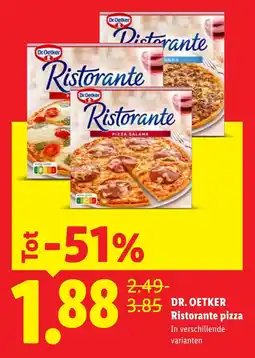 Lidl Dr. Oetker Ristorante pizza aanbieding