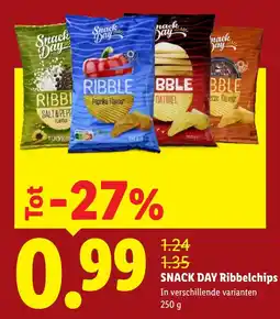 Lidl Snack Day Ribbelchips aanbieding