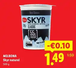 Lidl Milbona Skyr naturel aanbieding