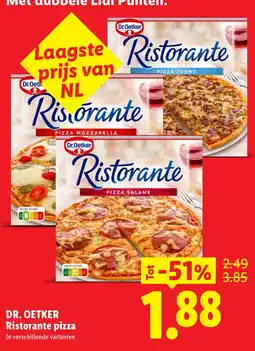 Lidl Dr. Oetker Ristorante pizza aanbieding