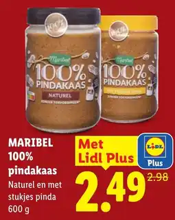 Lidl Maribel 100% pindakaas aanbieding