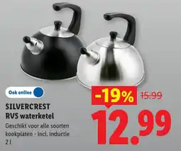 Lidl Silvercrest RVS waterketel aanbieding