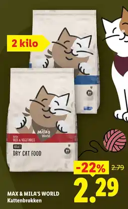 Lidl Max & Mila's World Kattenbrokken aanbieding