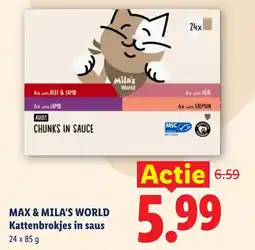 Lidl Milas World Kattenbrokjes in saus aanbieding