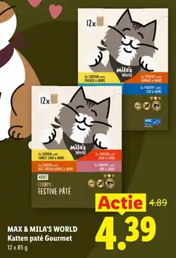 Lidl Max & Mila's World Katten paté Gourmet aanbieding