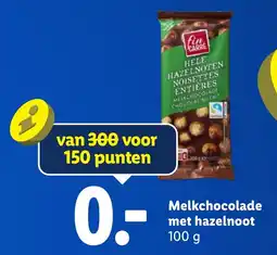 Lidl Melkchocolade met hazelnoot aanbieding