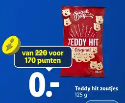 Lidl Snack Day Teddy hit zoutjes aanbieding