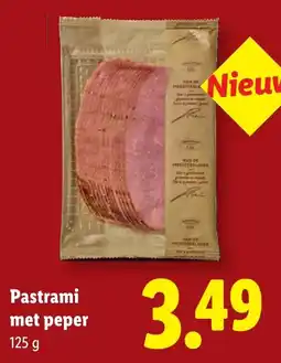 Lidl Van de Meesterklager Pastrami met peper aanbieding