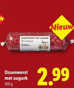 Lidl Pruis De Pruiskaart Ossenworst met augurk aanbieding