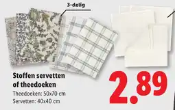 Lidl Stoffen servetten of theedoeken aanbieding