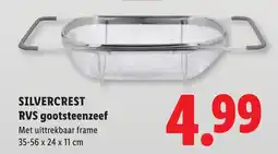 Lidl Silvercrest RVS gootsteenzeef aanbieding