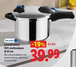 Lidl Silvercrest RVS snelkookpan aanbieding