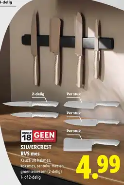 Lidl Silvercrest RVS mes aanbieding