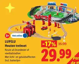 Lidl Lupilu Houten treinset aanbieding
