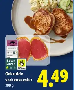 Lidl Gekruide varkensoester aanbieding