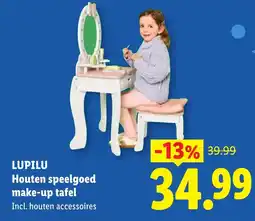 Lidl Lupilu Houten speelgoed make-up tafel aanbieding