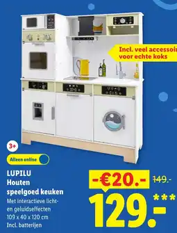 Lidl Lupilu Houten speelgoed keuken aanbieding