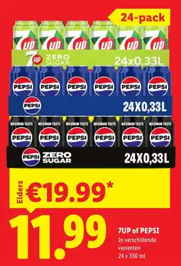 Lidl 7UP of PEPSI aanbieding
