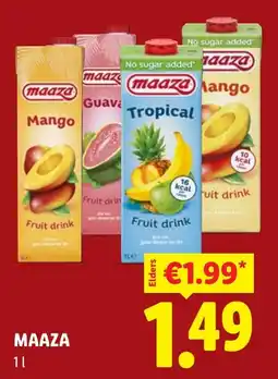 Lidl Maaza Fruit drink aanbieding