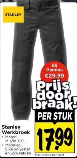 Vomar Voordeelmarkt Stanley Werkbroek aanbieding