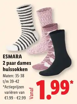 Lidl Esmara 2 paar dames huissokken aanbieding