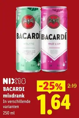 Lidl Bacardi mixdrank aanbieding