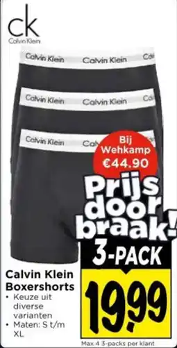 Vomar Voordeelmarkt Calvin Klein Boxershorts aanbieding