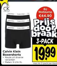 Vomar Voordeelmarkt Calvin Klein Boxershorts aanbieding