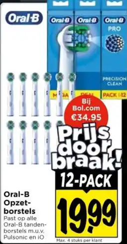 Vomar Voordeelmarkt Oral-B Opzetborstels aanbieding
