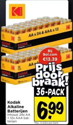 Vomar Voordeelmarkt Kodak Alkaline Batterijen aanbieding