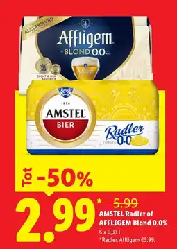 Lidl Amstel Radler of Affligem Blond 0.0% aanbieding