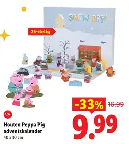 Lidl Houten Peppa Pig adventskalender aanbieding