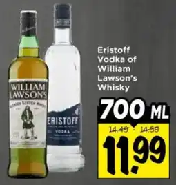 Vomar Voordeelmarkt Eristoff Vodka of William Lawsons Whisky aanbieding