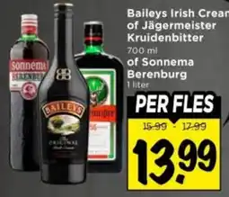 Vomar Voordeelmarkt Baileys Irish Cream of Jägermeister Kruidenbitter aanbieding