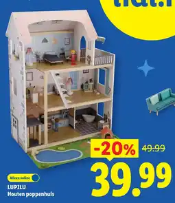 Lidl Lupilu Houten poppenhuis aanbieding
