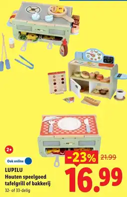 Lidl Lupilu Houten speelgoed tafelgrill of bakkerij aanbieding