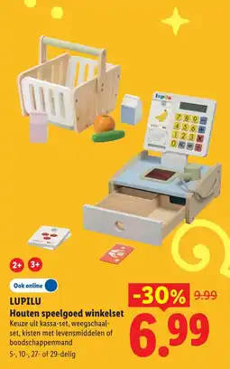 Lidl Lupilu Houten speelgoed winkelset aanbieding