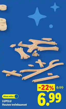 Lidl Lupilu Houten treinbaanset aanbieding