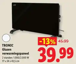 Lidl Tronic Glazen verwarmingspaneel aanbieding