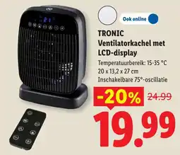 Lidl Tronic Ventilatorkachel met LCD-display aanbieding