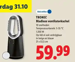Lidl Tronic Bladloze Ventilatorkachel aanbieding