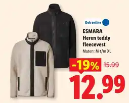 Lidl Esmara Heren teddy fleecevest aanbieding