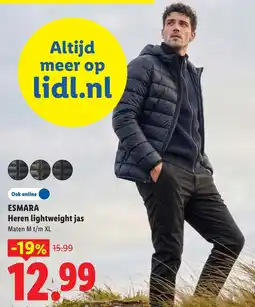 Lidl Esmara Heren lightweight jas aanbieding