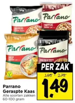 Vomar Voordeelmarkt Parrano Geraspte Kaas aanbieding