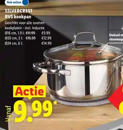 Lidl Silvercrest RVS kookpan aanbieding